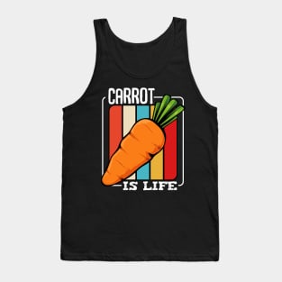 Carrots - Carrot Is Life - Retro Style Vegetable Vintage Tank Top